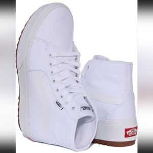 Limited EDITION NEW Vans Sk8-Hi Platform 2 - True White/True White Size 8
